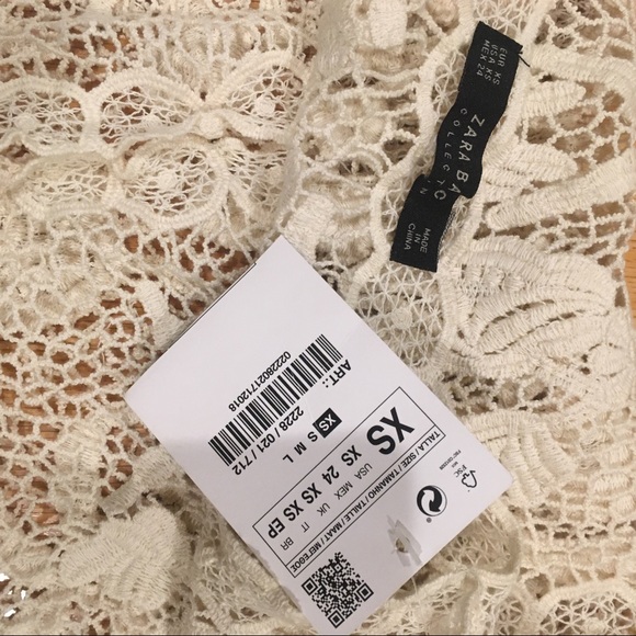 😍NWT ZARA crochet & lace Top - Picture 8 of 9